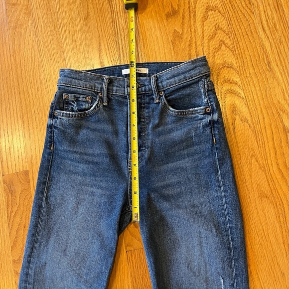 👖GRLFRND* REED High Rise Stretch Jeans SIZE 24 Sandblast blue Made in USA - Picture 10 of 15